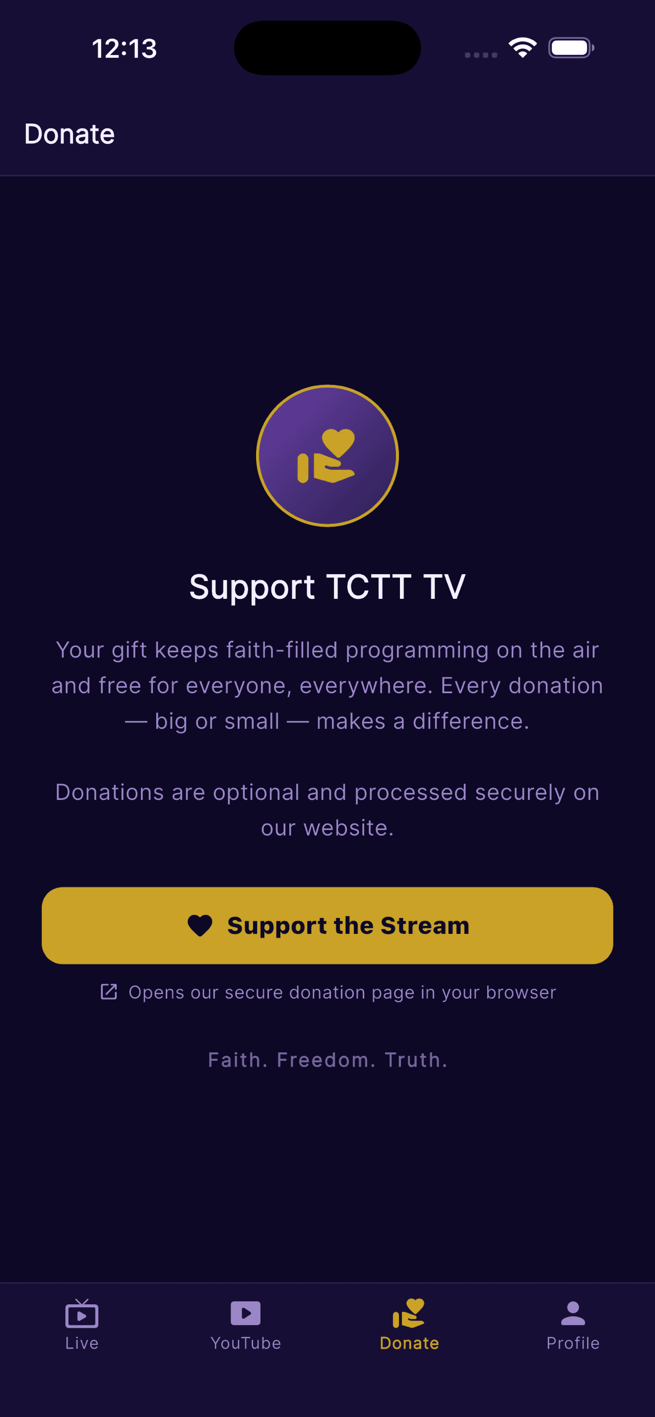 TCTT TV app — Support us